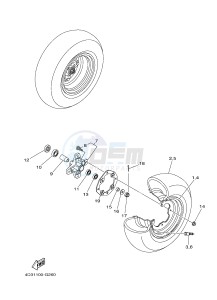 YFM250R YFM25RB RAPTOR 250 (1BTG 1BTH 1BTJ) drawing FRONT WHEEL