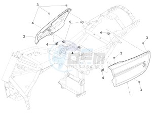 California 1400 Touring SE ABS 1380 USA CND drawing Carrosserie centr.