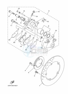 XSR700 MTM690-U (BLH1) drawing REAR BRAKE CALIPER