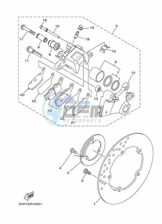 REAR BRAKE CALIPER