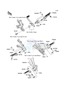 NINJA ZX-6R ZX600R9F FR GB XX (EU ME A(FRICA) drawing Footrests