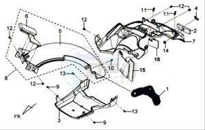 MIO 100 L6 drawing REAR FENDER - INNER SHIELD - UNDERTAIL