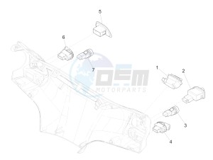 Liberty 50 iGet 4T 3V (EMEA) drawing Selectors - Switches - Buttons