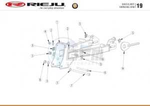 BYE-BIKE-EURO4-WHITE drawing SWING ARM