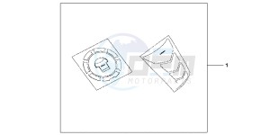 CBR125RWB CBR125RW E drawing TANK PAD HONDA WI NG LOGO