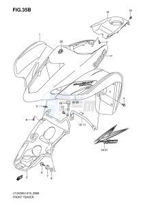 LT-Z400 (E19) drawing FRONT FENDER (MODEL K7)