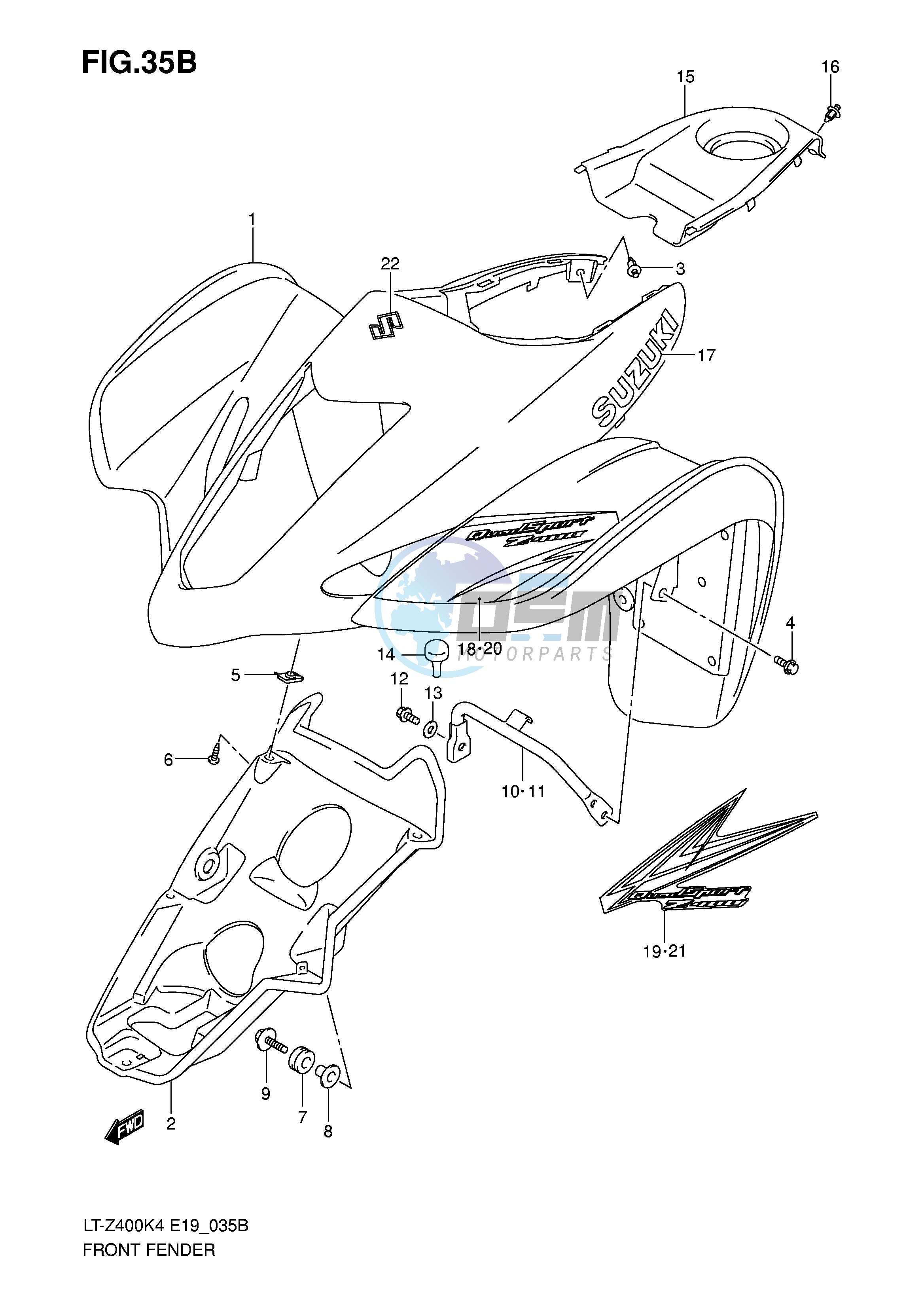 FRONT FENDER (MODEL K7)