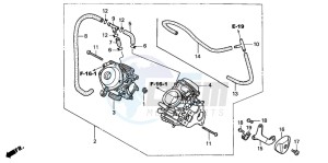 VT750DCA SHADOW SPIRIT drawing CARBURETOR (ASSY.)