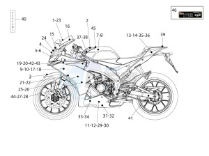 RS4 125 4T drawing Decal