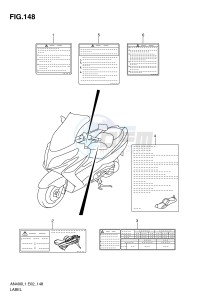 AN400 (E2) Burgman drawing LABEL (AN400ZAL1 E51)