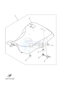 YFM450FWAD YFM45FGPAD GRIZZLY 450 EPS (1CTU 1CTV) drawing SEAT