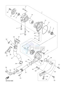 YZF-R1B 1000 (1KBP) drawing WATER PUMP