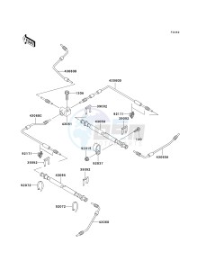 KAF 950 B [MULE 3010 DIESEL 4X4] (B2-B3) [MULE 3010 DIESEL 4X4] drawing BRAKE PIPING