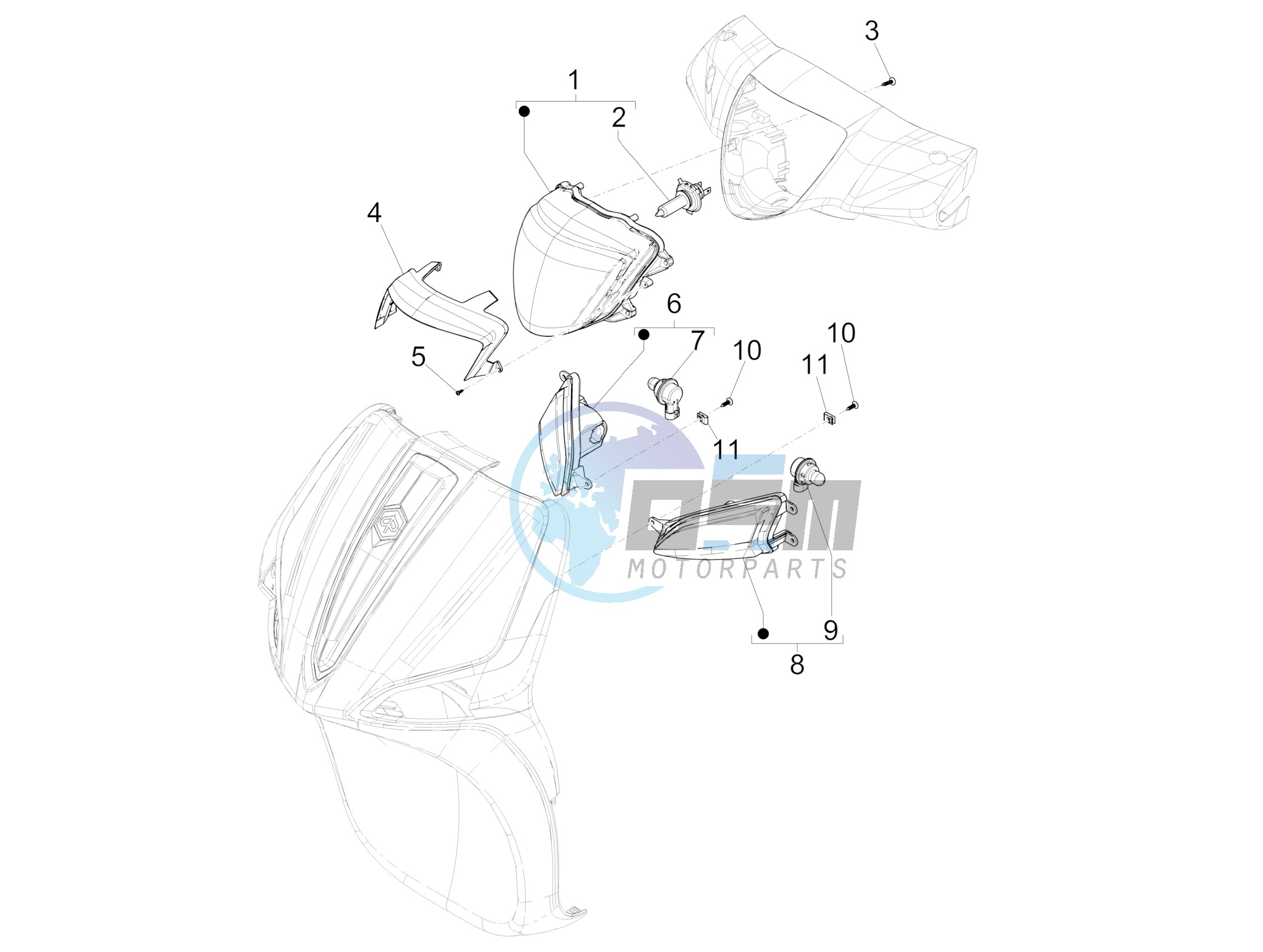 Front headlamps - Turn signal lamps