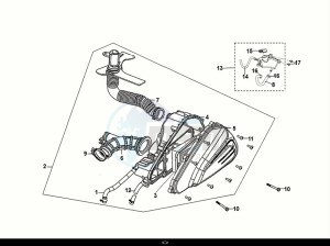 JET X 125 (XH12WW-EU) (E5) (M1) drawing AIR CLEANER