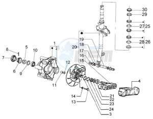 LX 50 4T drawing Steering column - Disc brake