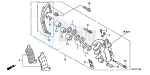 CB600FA9 UK - (E / ABS MKH) drawing L. FRONT BRAKE CALIPER (CB600FA/FA3)