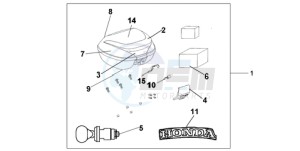 CBF10009 UK - (E / MKH) drawing TOP BOX 35 L BLACK