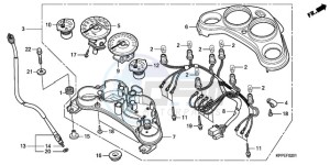 CBR125RW9 UK - (E) drawing METER (CBR125RW7/RW9/RWA)