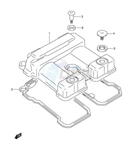 DR-Z250 (E3-E28) drawing CYLINDER HEAD COVER