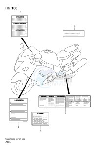 GSX1300R (E2) Hayabusa drawing LABEL (GSX1300RL1 E2)