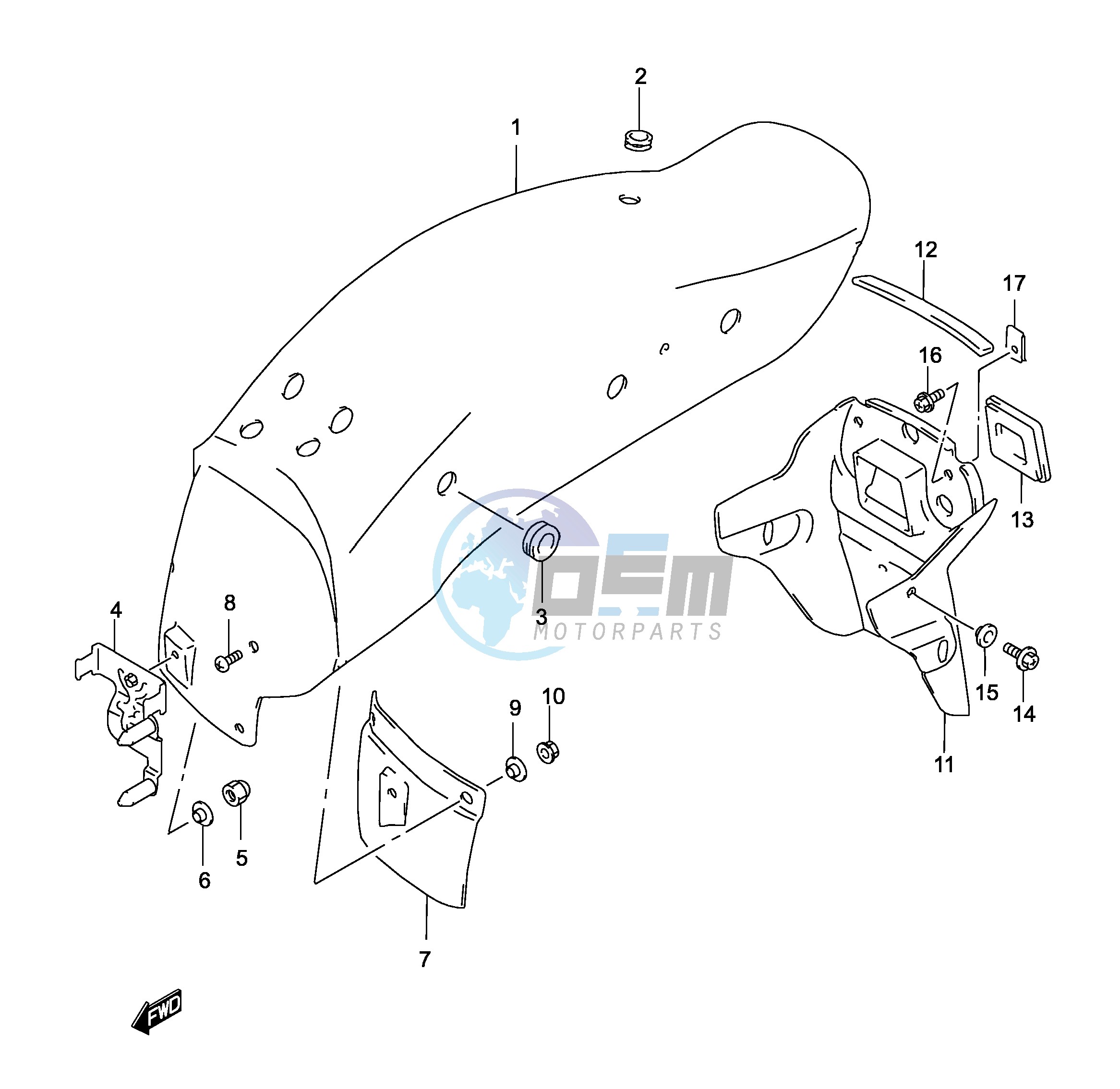 REAR FENDER (MODEL K3)