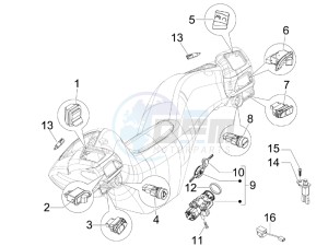 MP3 250 ie lt drawing Selectors - Switches - Buttons