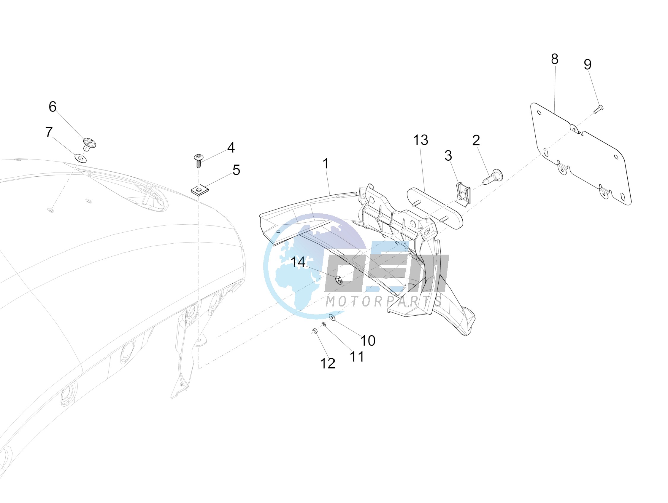 Rear cover - Splash guard