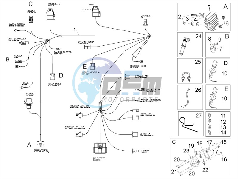 Front electrical system