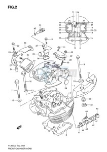 VL800C INTRUDER EU drawing FRONT CYLINDER HEAD