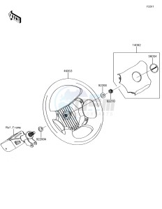 MULE PRO-DX KAF1000EJF EU drawing Steering Wheel