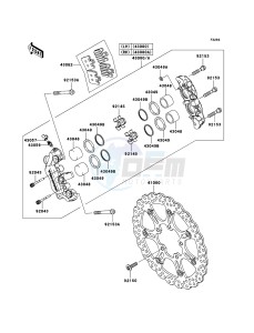 NINJA ZX-10R ZX1000D7F FR GB XX (EU ME A(FRICA) drawing Front Brake