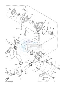 YZF-R1B 1000 (1KBH) drawing WATER PUMP