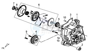 X'PRO 50 (25 KMH) (AE05W5-NL) (L4-M1) drawing CRANKCASE RIGHT