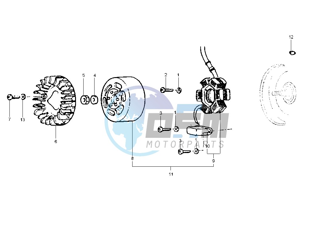 Flywheel magneto