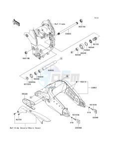 ZX 1000 E [NINJA ZX-10R] (E8F-E9FA) 0E9FA drawing SWINGARM