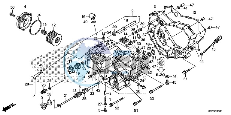 FRONT CRANKCASE COVER (TRX420FA1/FA2)