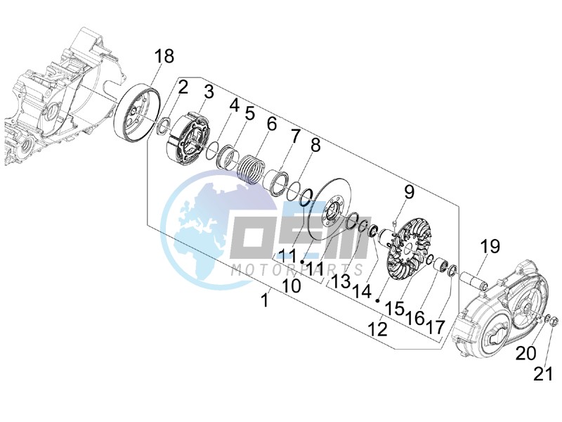 Driven pulley