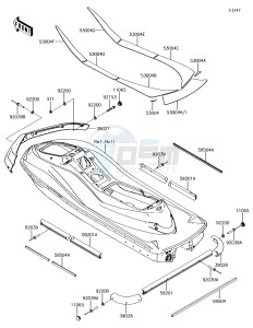 JET SKI ULTRA 310R JT1500NHF EU drawing Pads