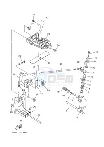 YFM350FWA YFM350DE GRIZZLY 350 4WD (1NSD 1NSE 1NSF) drawing SHIFT SHAFT