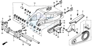 CBR900RE drawing SWINGARM (CBR900RRY,1/RE1)