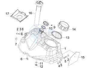 Beverly 500 Tourer (USA) USA drawing Fuel Tank