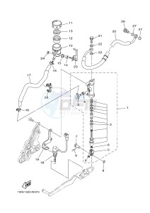 MT07 700 (1WS7 1WS9) drawing REAR MASTER CYLINDER