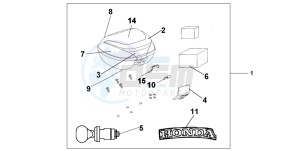 SH125 drawing TOP BOX 35 L PB-351P