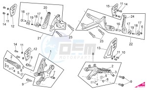 RSV 4 1000 4V SBK-FACTORY drawing Foot rests