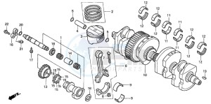 CB1300S CB1300SUPERBOLD'OR drawing CRANKSHAFT/PISTON