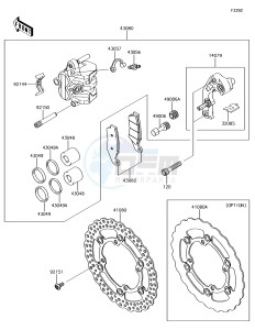 KLX450R KLX450AJF EU drawing Front Brake