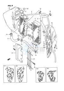 RM125 (E3) drawing RADIATOR (MODEL N P)