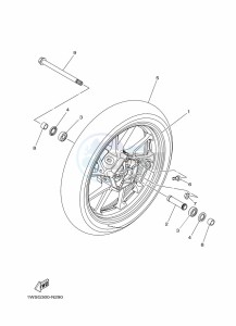 MT-07 MTN690 (BATS) drawing FRONT WHEEL