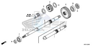 TRX420FM1H TRX420 ED drawing FINAL SHAFT